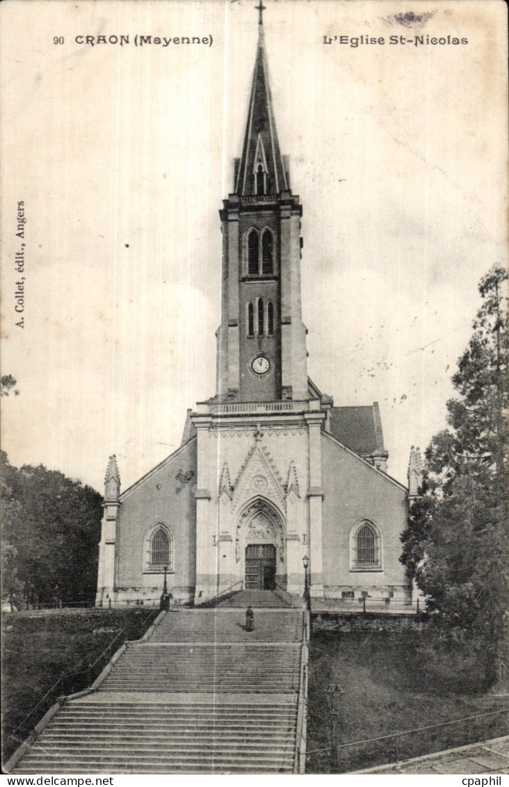 CPA Craon l Eglise St Nicolas