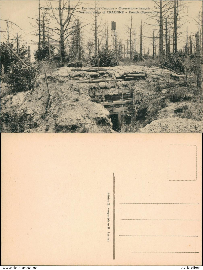 CPA Craonne La Grande Guerre - Umland WKI Unterstand 1916