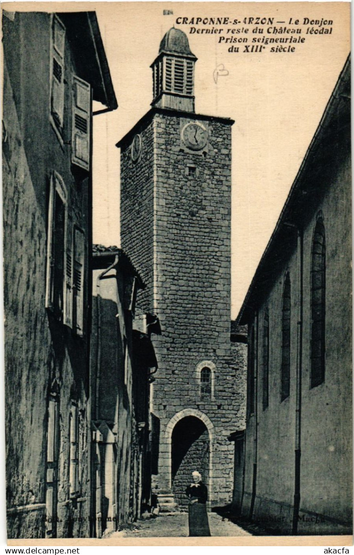 CPA CRAPONNE-sur-ARZON Le Donjon Dernier reste du Chateau feodal (585991)
