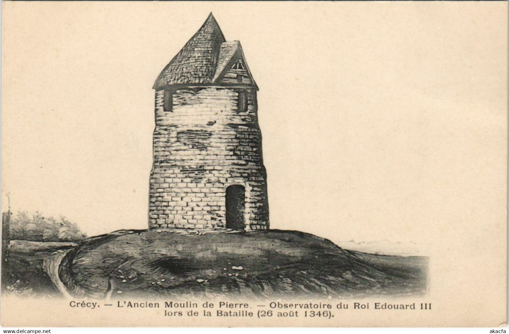 CPA CRÉCY-en-PONTHIEU Ancien Moulin de Pierre (19091)