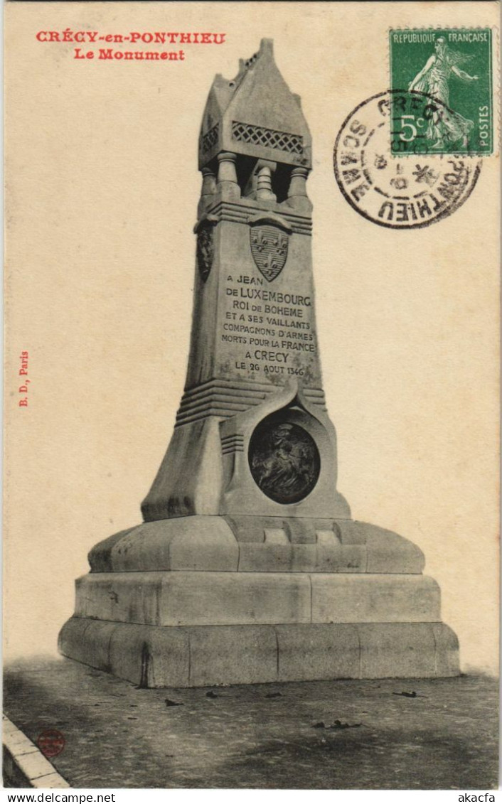 CPA CRÉCY-en-PONTHIEU Monument (17664)