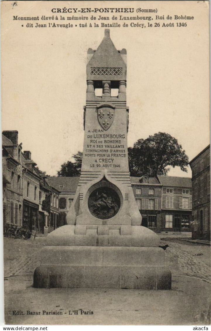 CPA CRÉCY-en-PONTHIEU Monument du Rio de Boheme (751004)