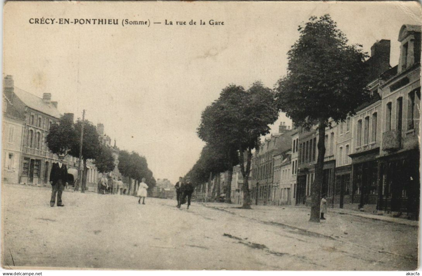 CPA CRÉCY-en-PONTHIEU Re de la Gare (19093)