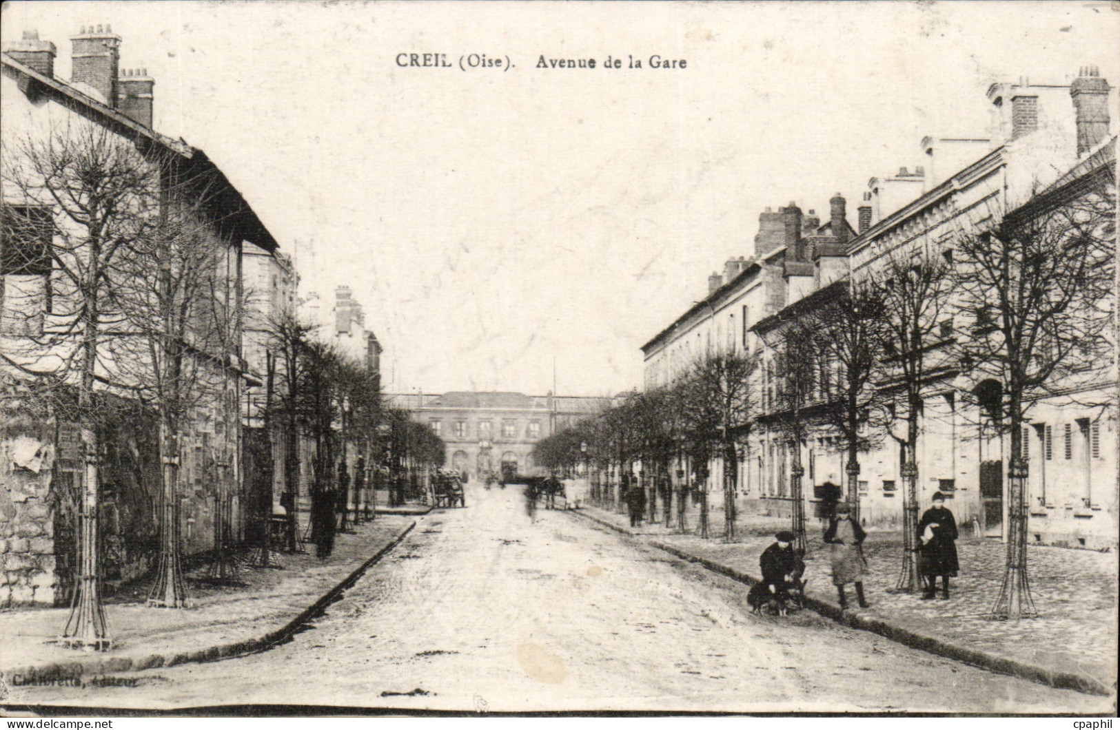 CPA Creil Avenue de la gare
