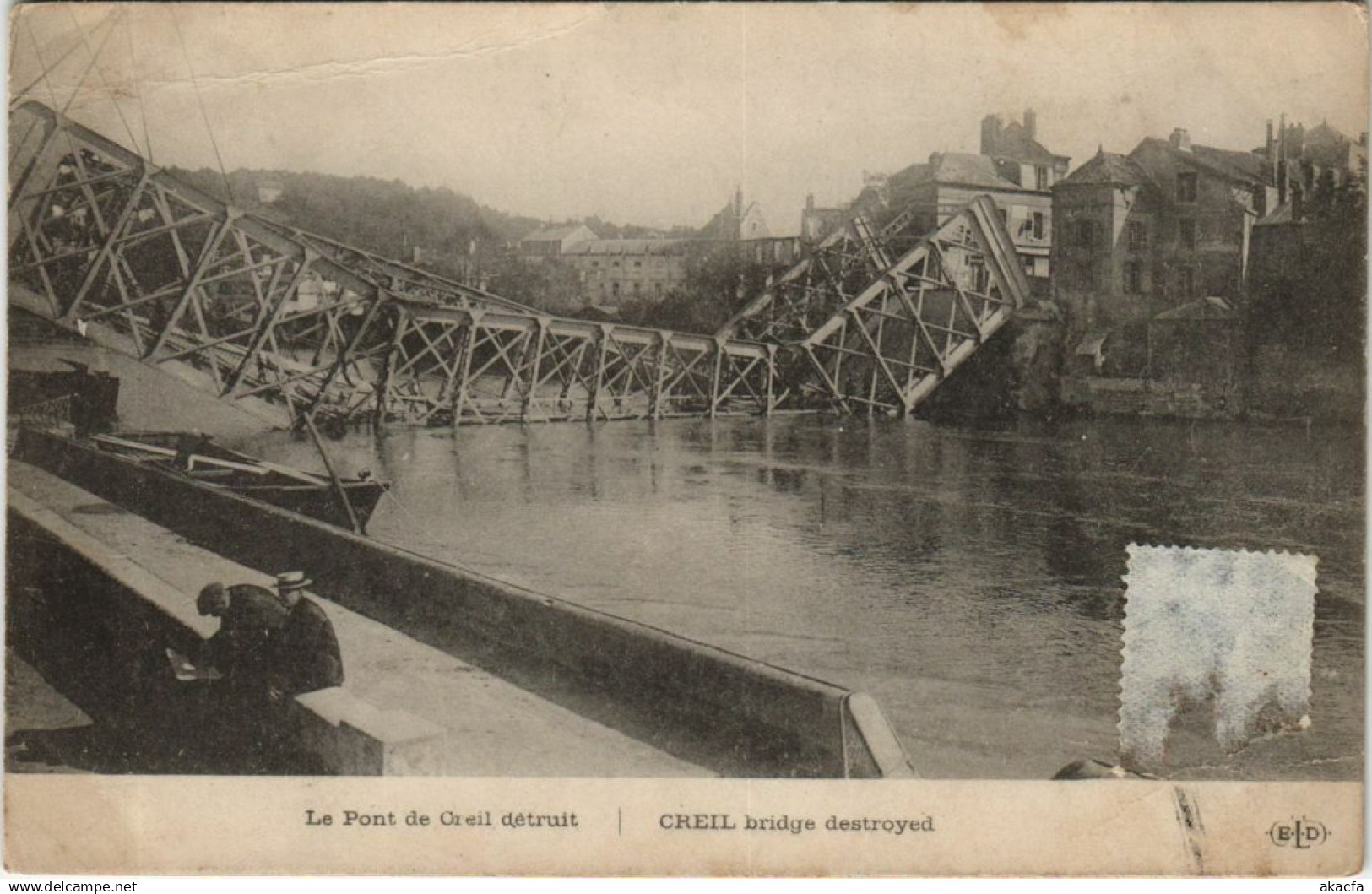 CPA CREIL Le Pont de Creil Detruit (1208093)