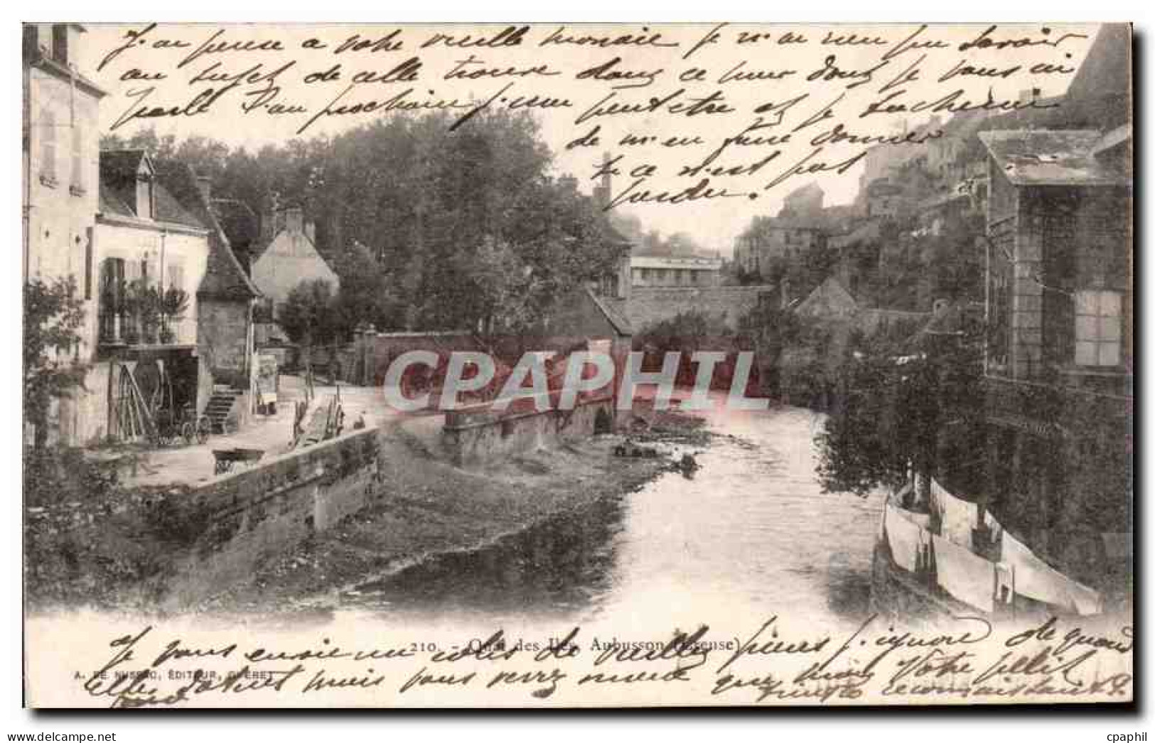 CPA Creuse Aubusson Quai des Iles