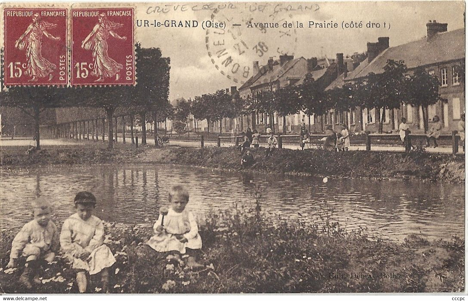 CPA Crêvecoeur-le-Grand Avenue de la Prairie côté Droit