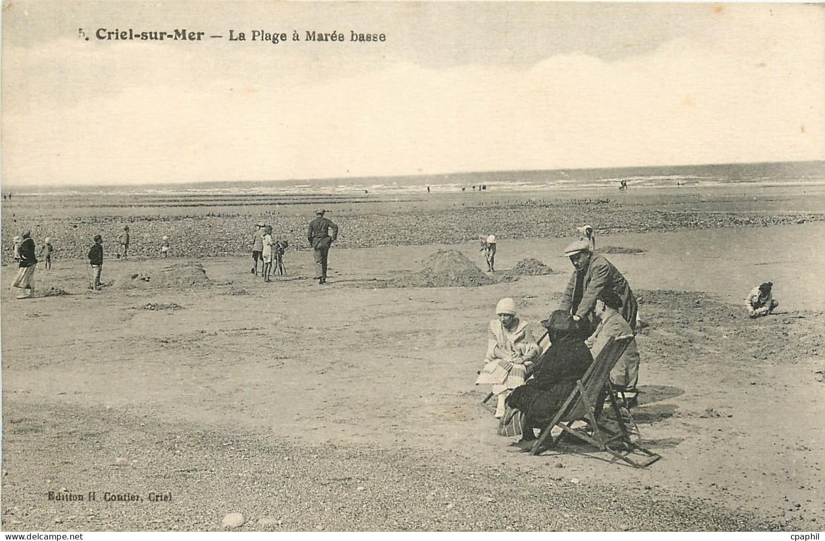 CPA Criel-sur-Mer  -  La Plage à maree basse