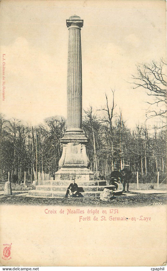 CPA Croix de Noailles Erigee en 1751 Foret de St Germain en Laye