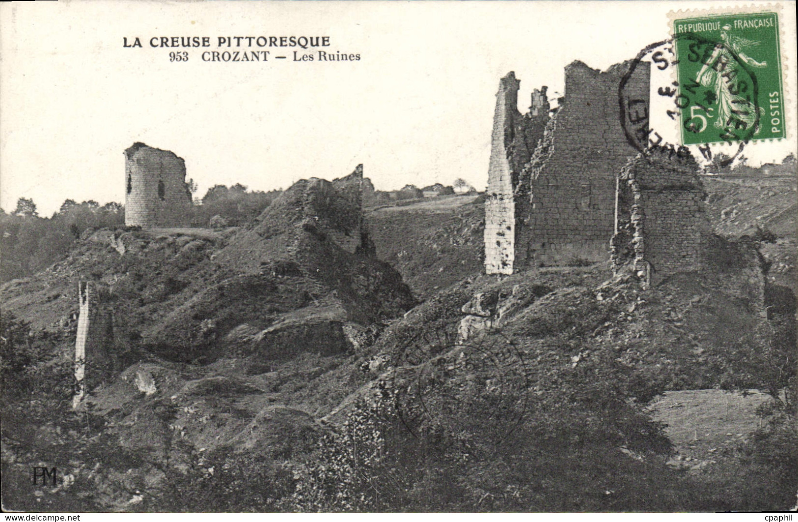 CPA Crozant Les Ruines