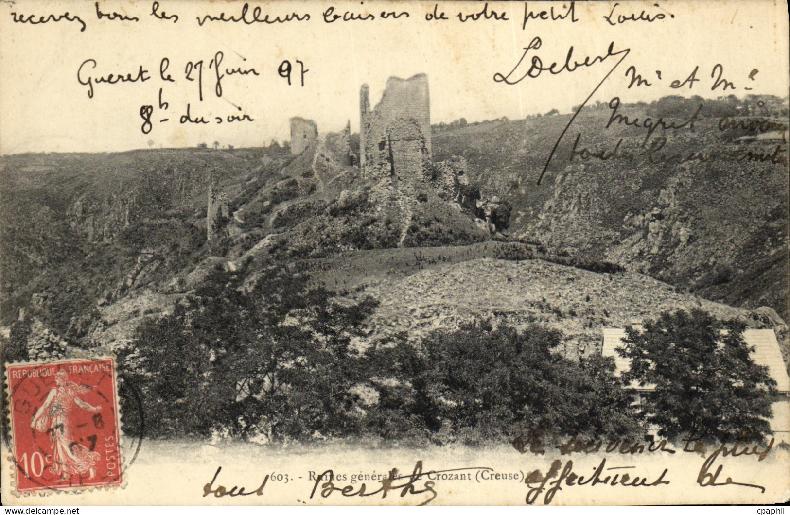 CPA Crozant Ruines Generale