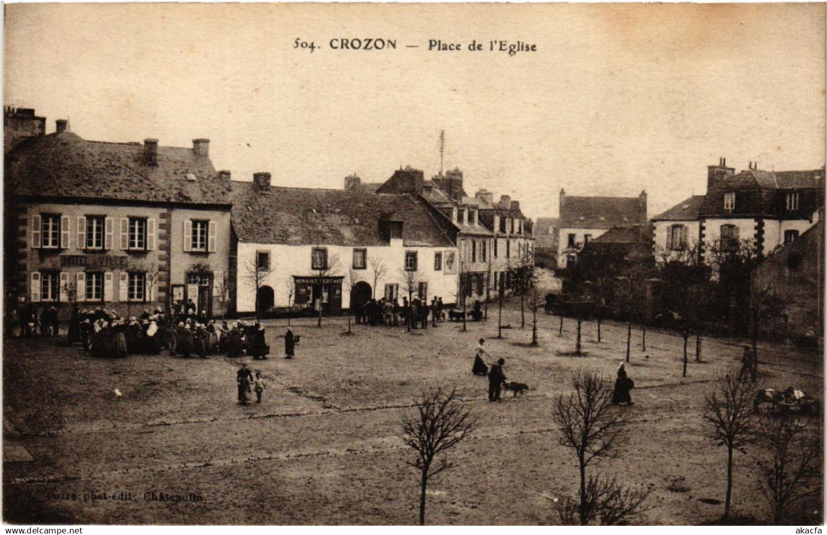 CPA CROZON - Place de l'Église (458408)