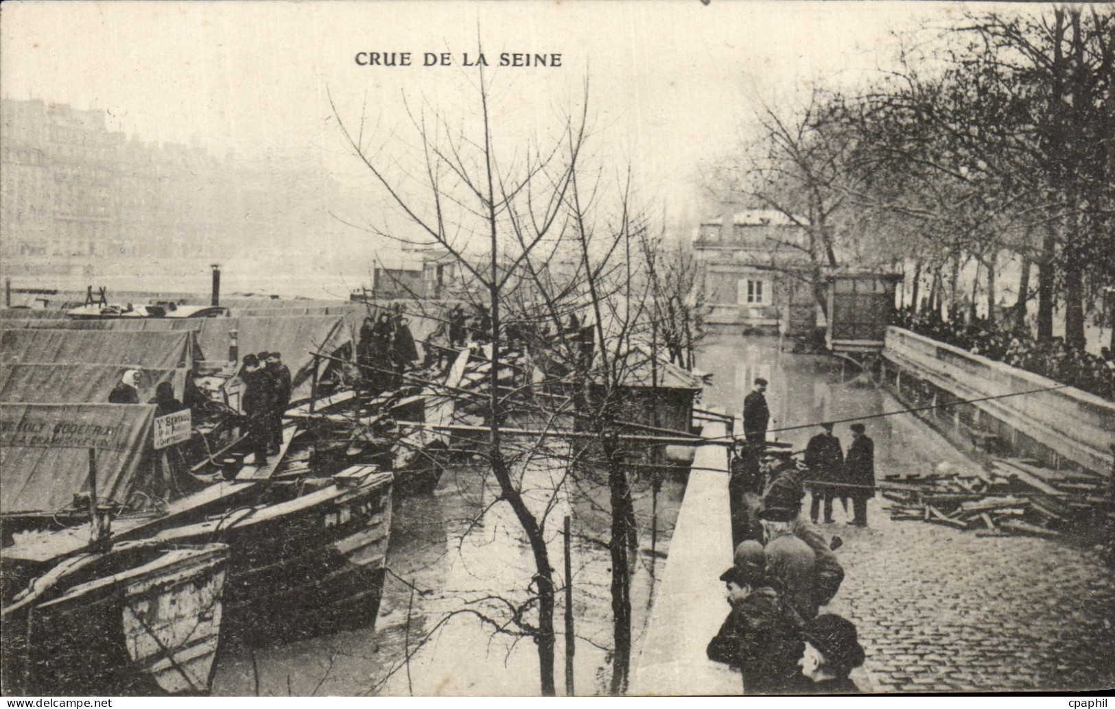 CPA Crue De La Seine Paris Inondations 1910