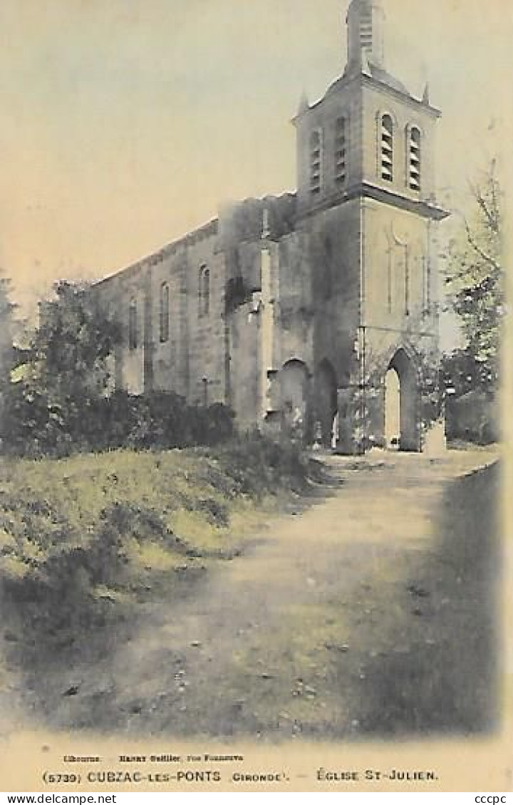 CPA Cubzac-les-Ponts Eglise St-Julien