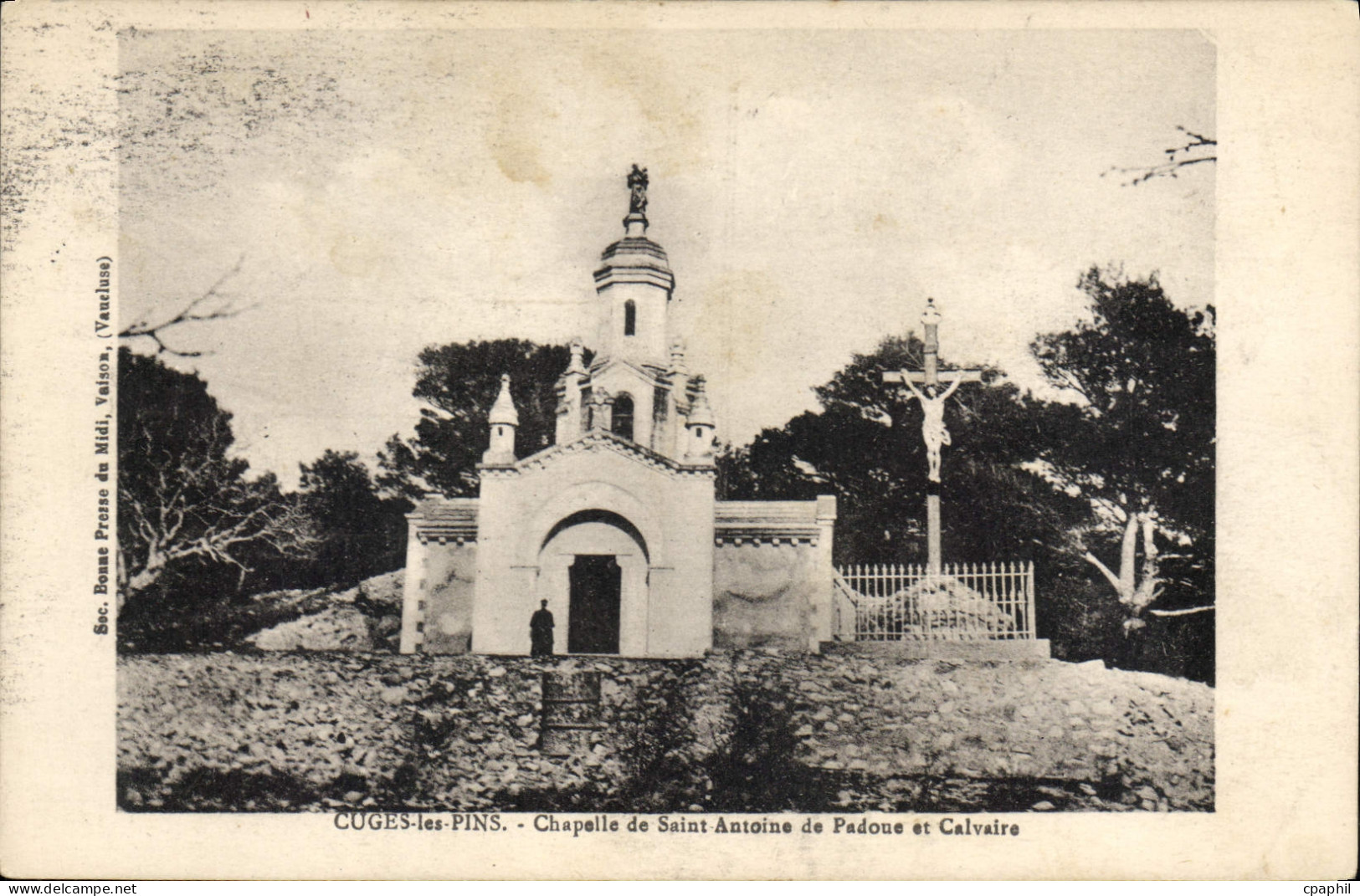 CPA Cuges les Pins chapelle de Saint Antoine de Padoue et Calvaire