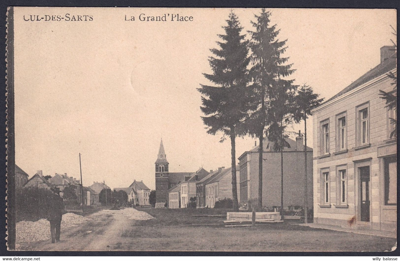 +++ CPA - CUL DES SARTS - La Grand'Place - Cachet Censure  //
