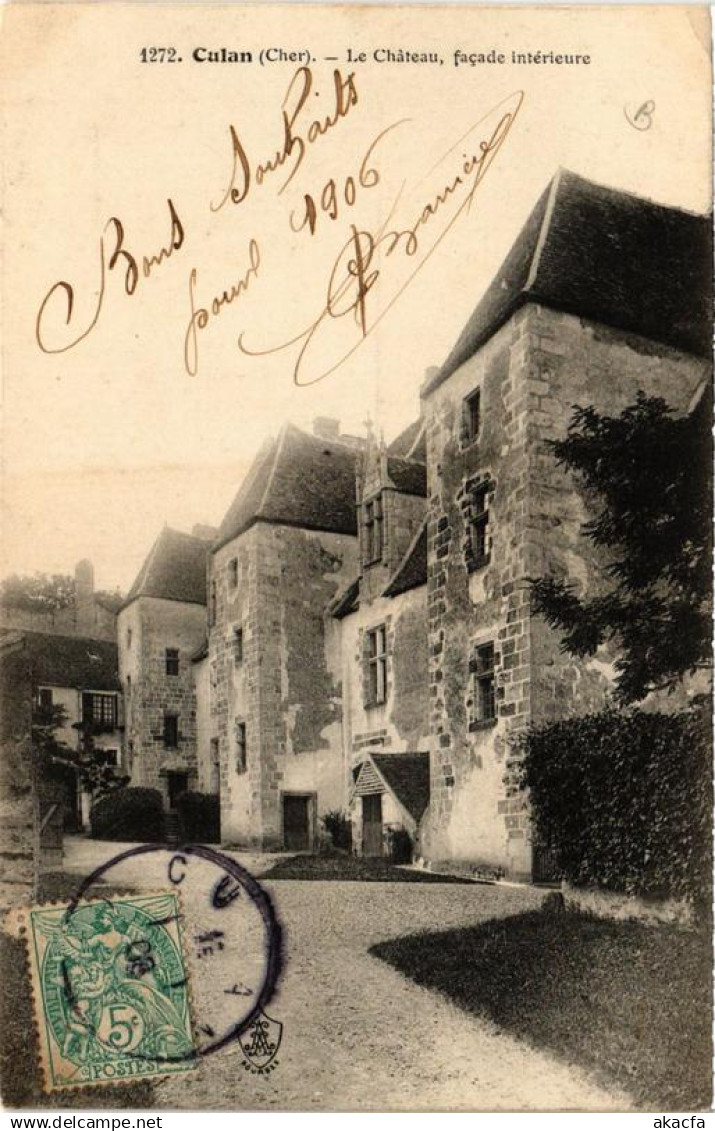 CPA CULAN Le Chateau, facade Intérieure (612692)