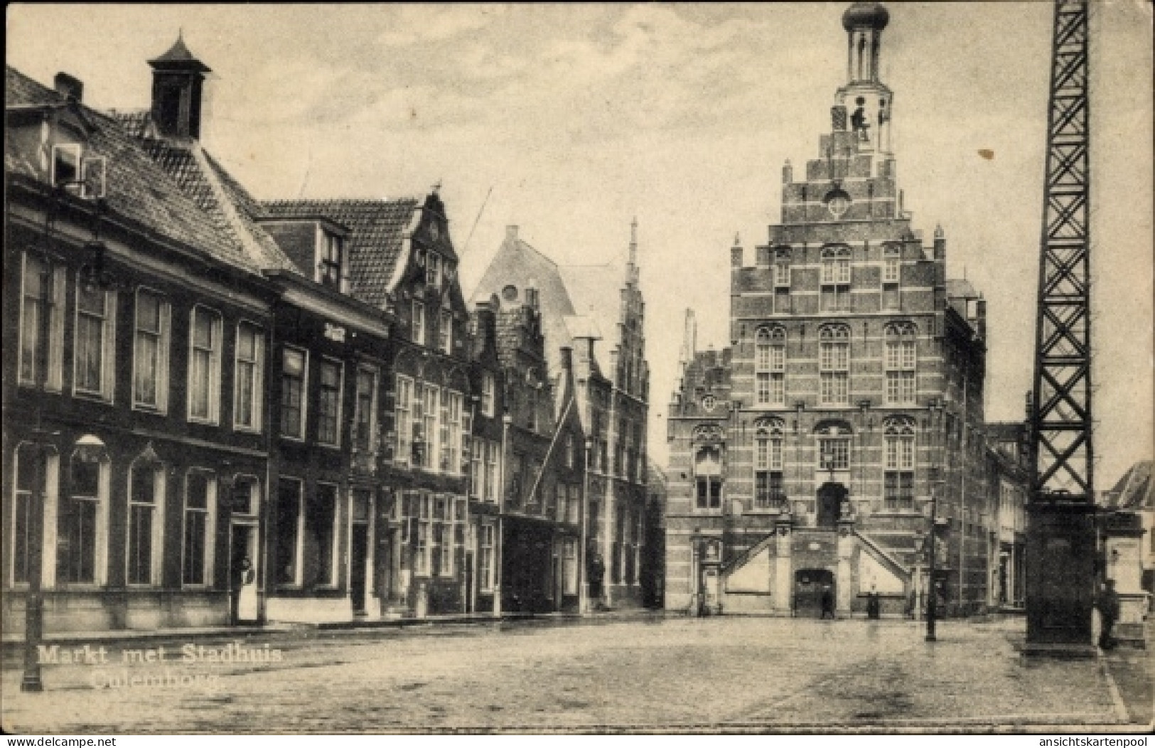 CPA Culemborg Gelderland, Markt, Stadhuis