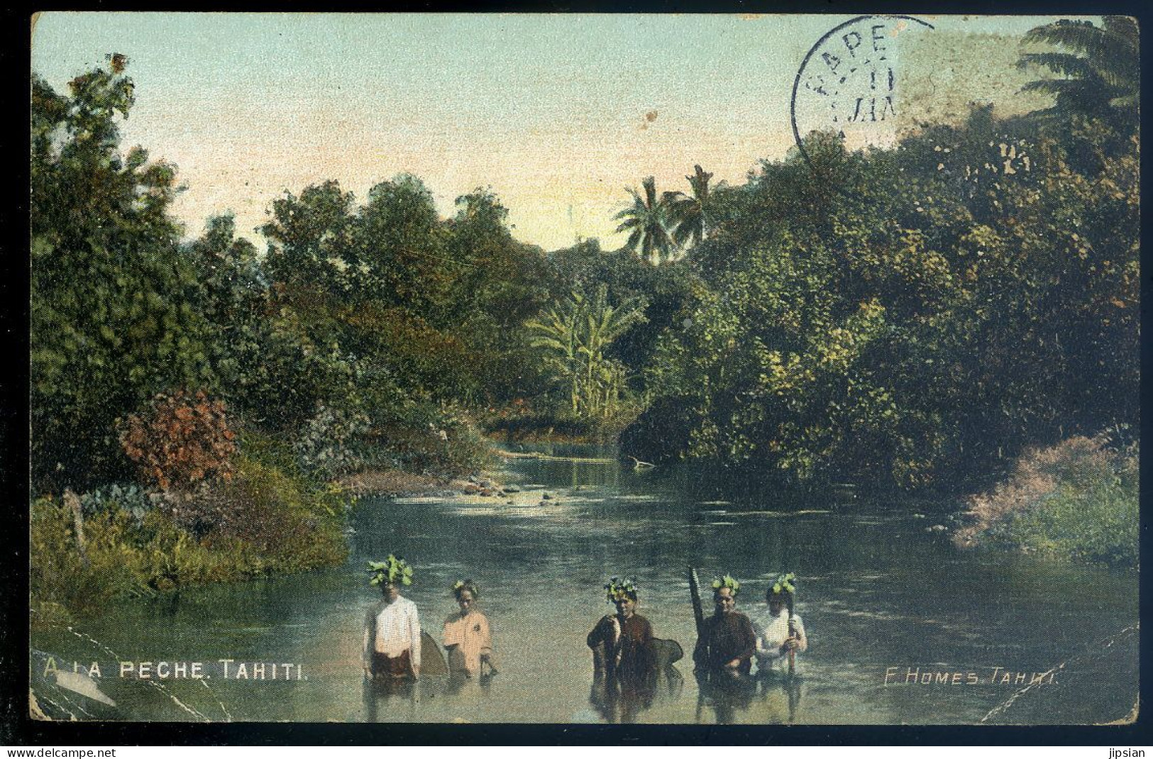 cpa d' Océanie Tahiti -- la Pêche    JU25-114