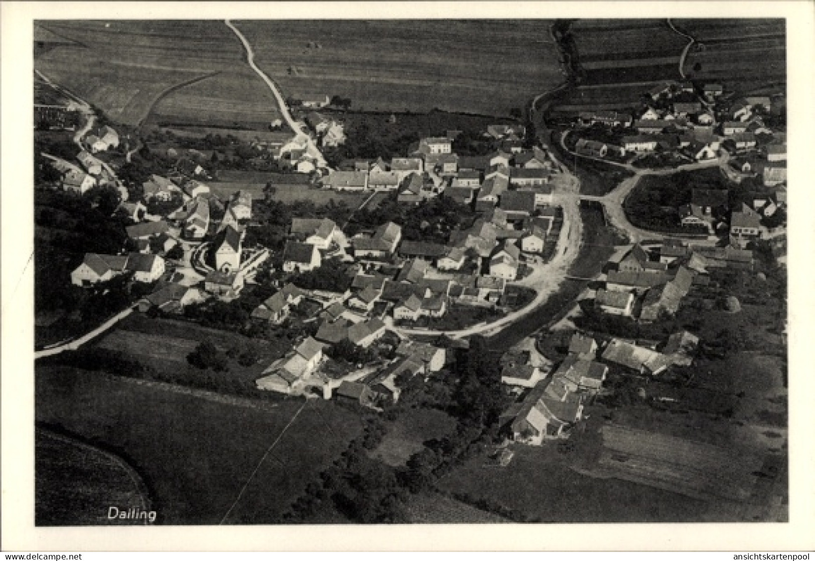 CPA Daiting Monheim in Schwaben, Fliegeraufnahme