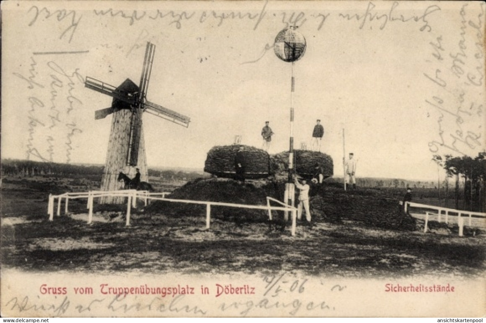 CPA Dallgow Döberitz im Havelland, Truppenübungsplatz, Sicherheitsstände