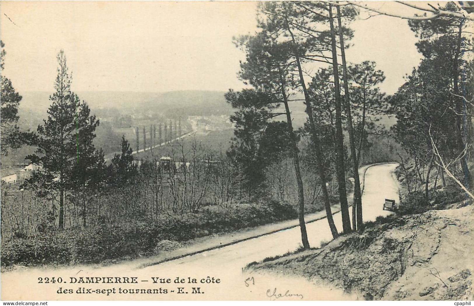 CPA Dampierre Vue de la cote des dix sixt dept tournants