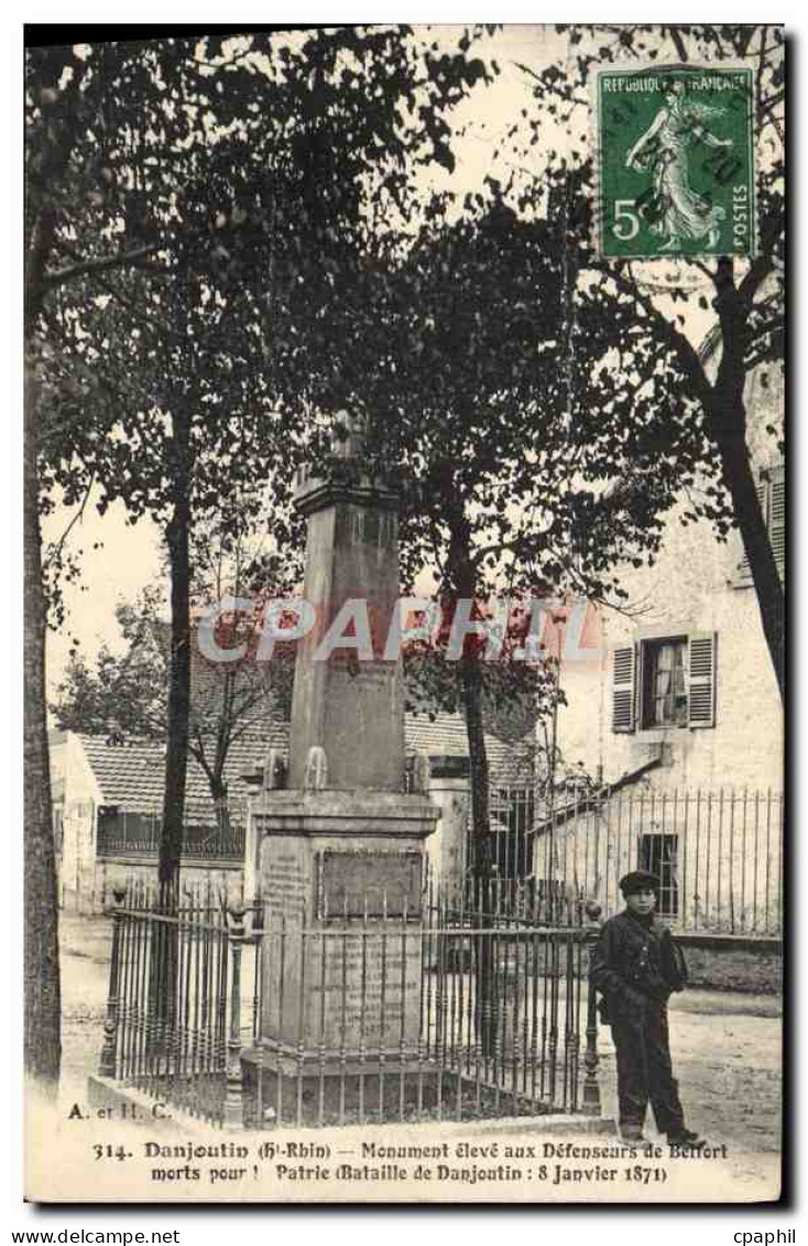 CPA Danjoutin Monument Eleve Aux Defenseurs De Belfort morts pour la patrie 1871 Militaria