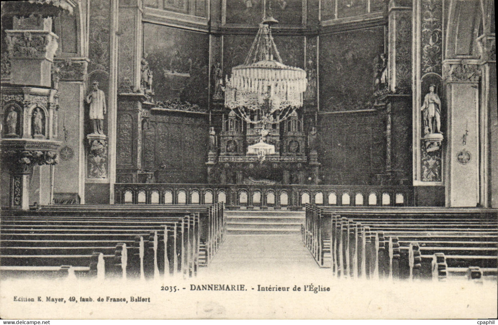 CPA Dannemarie Interieur de l'Eglise