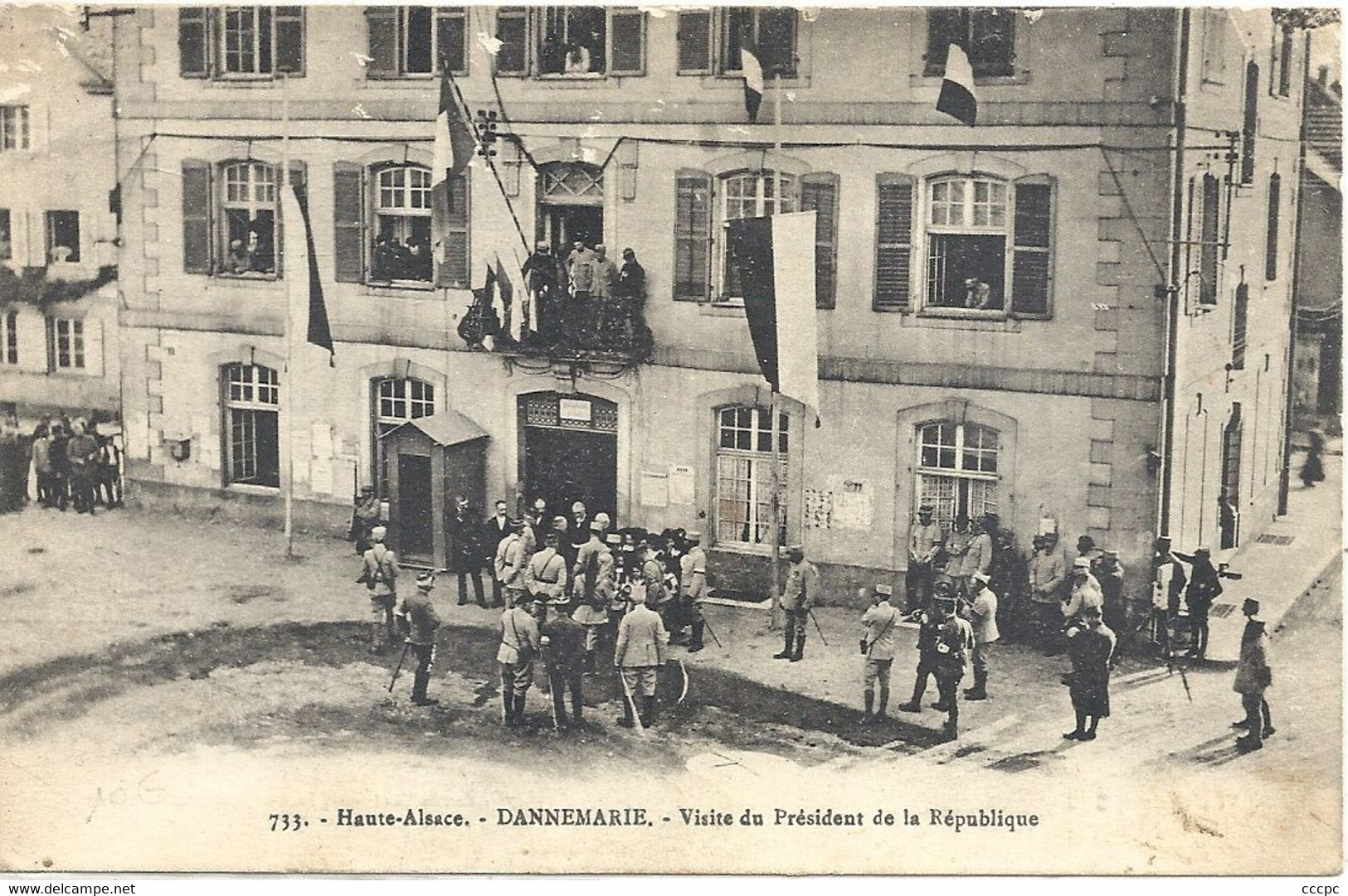 CPA Dannemarie Visite du Président de la République