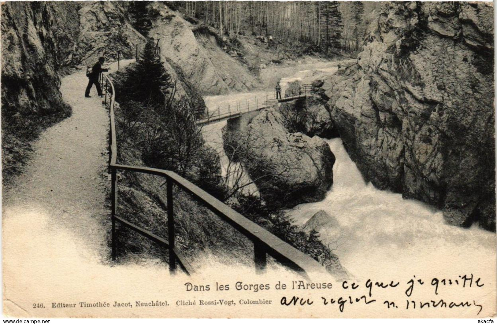 CPA Dans les Gorges de l'Areuse SWITZERLAND (704949)