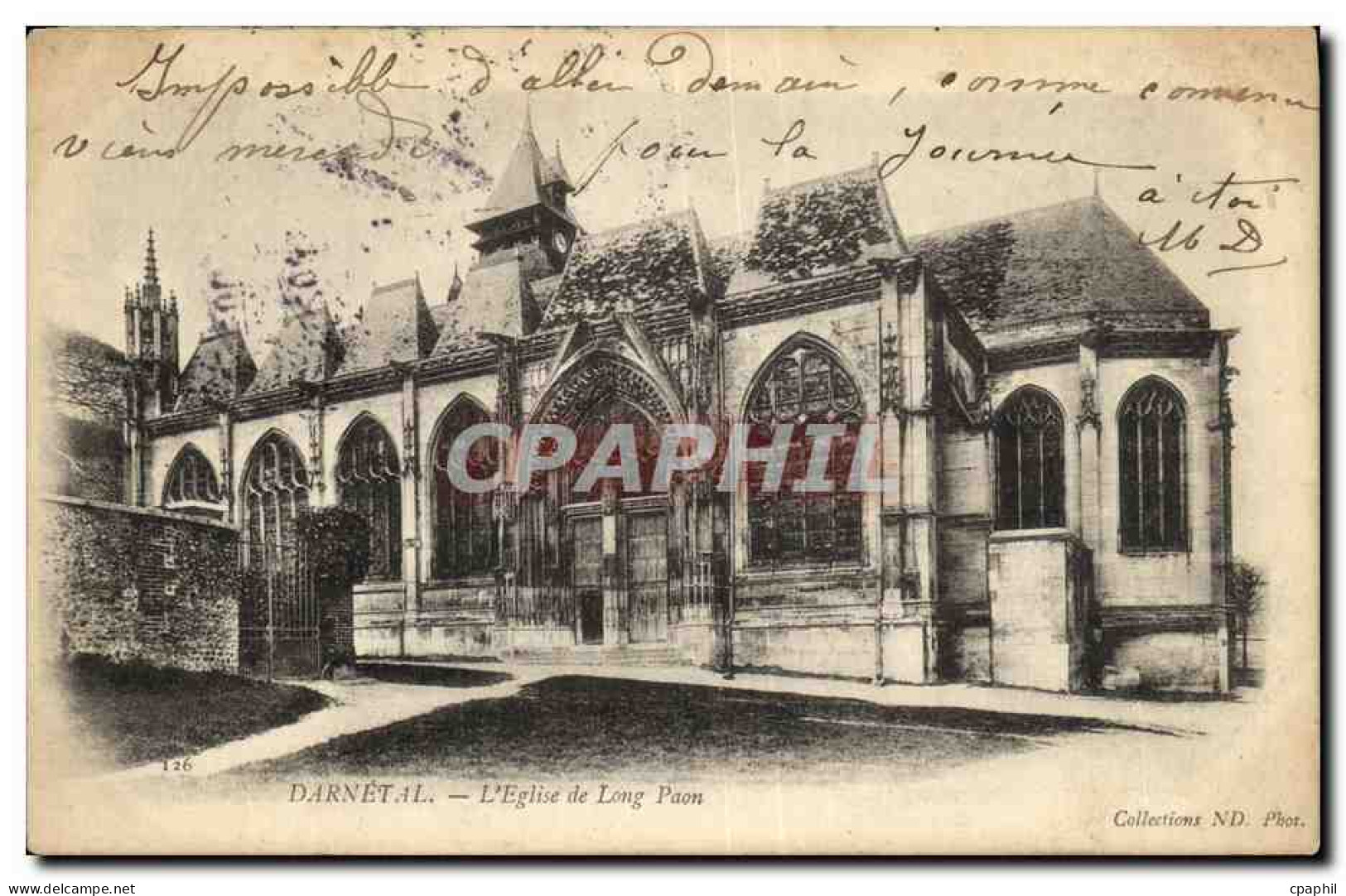 CPA Darnetal L Eglise De Long Paon