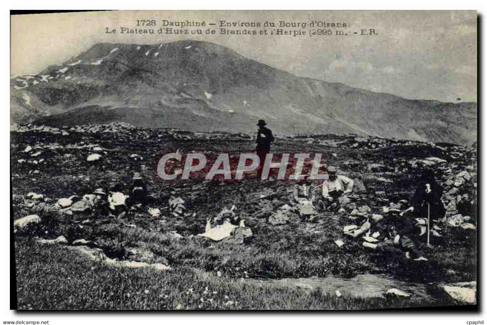 CPA Dauphine environs du Bourg d'Oisans le plateau d'Huez ou de Brandes et l'Herpie