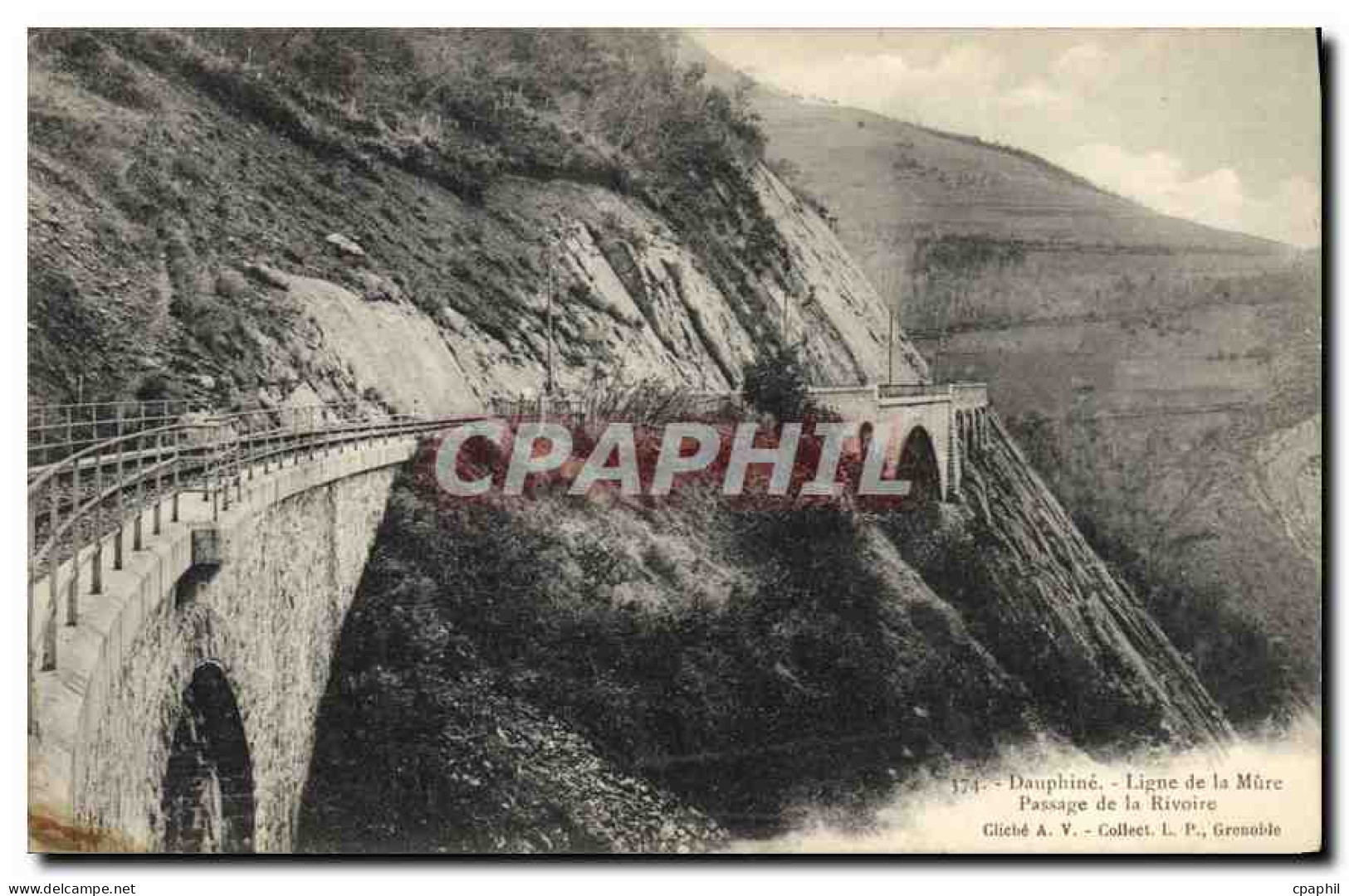 CPA Dauphine Ligne de la Mure passage de la Rivoire