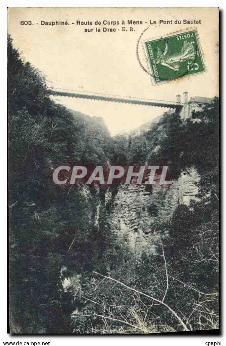 CPA Dauphine Route de Corps a Mens le Pont du Sautet sur le Drac