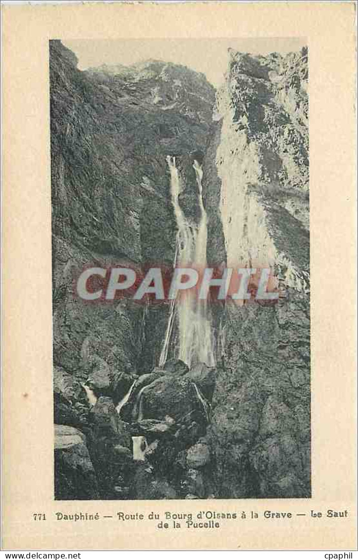 CPA Dauphine route du Bourg d'Oisans a la Grance le saut de la Pucelle
