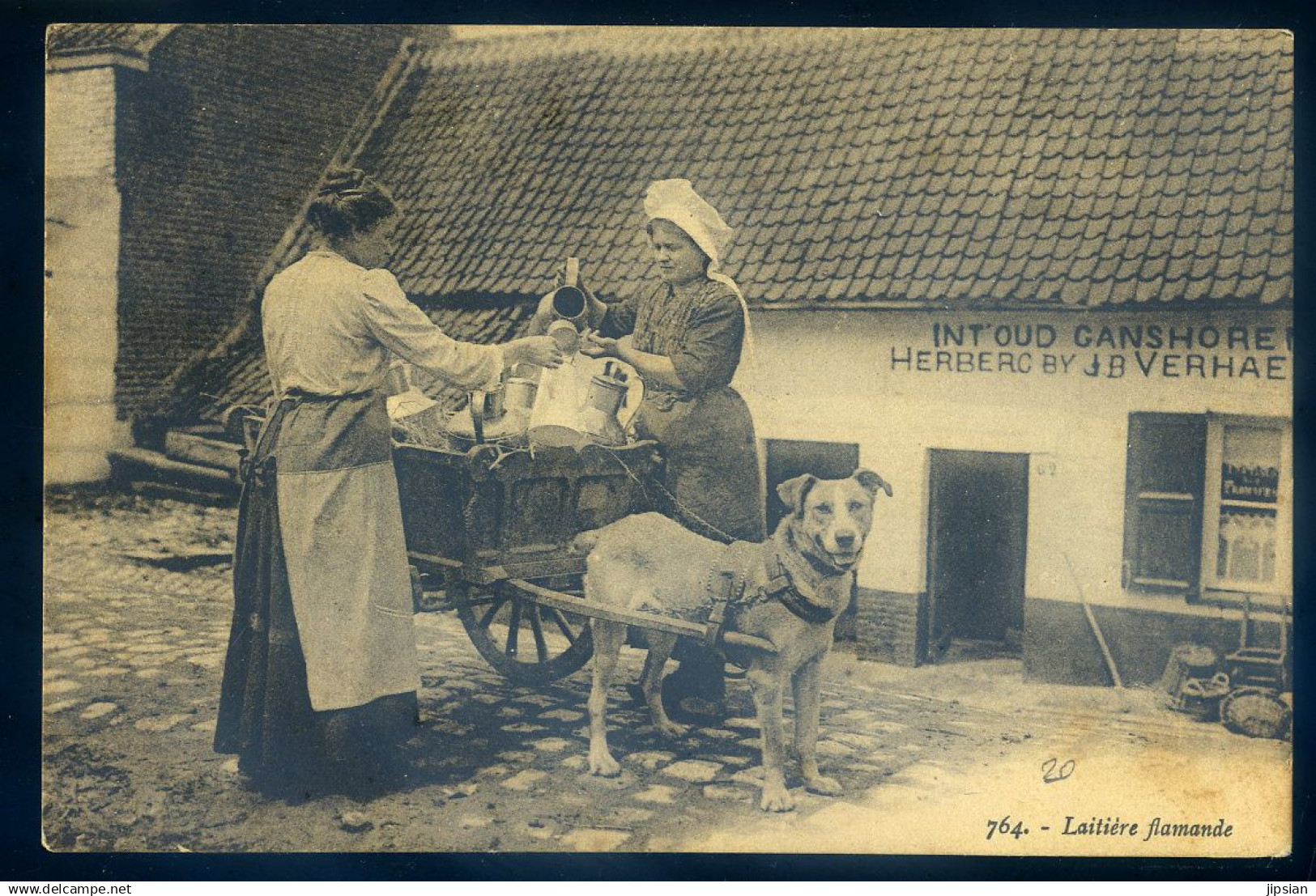cpa de Belgique Ganshoren laitière flamande , Herberg bij JB Verhaegen   MAR25-26