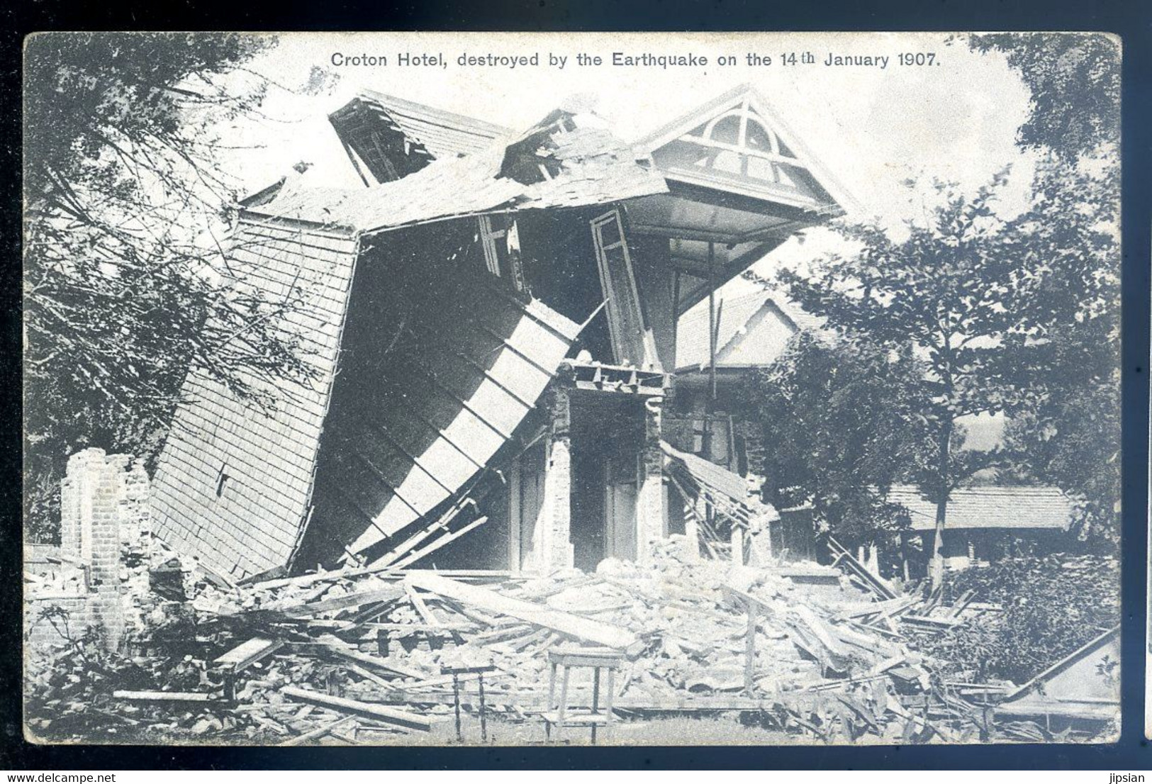 cpa de la Jamaïque Croton Hôtel destroyed  by the Earthquake on the 14th january 1907 FEV22-95