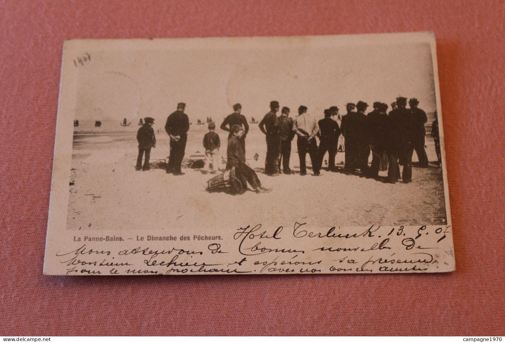CPA - DE PANNE LA PANNE BAINS - LE DIMANCHE DES PECHEURS ( 1907 )