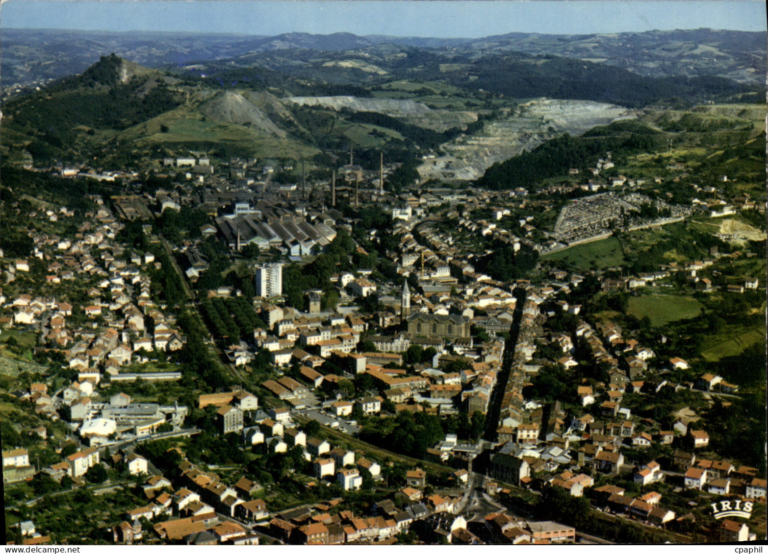 CPA Decazeville Aveyron Vue generale aerienne