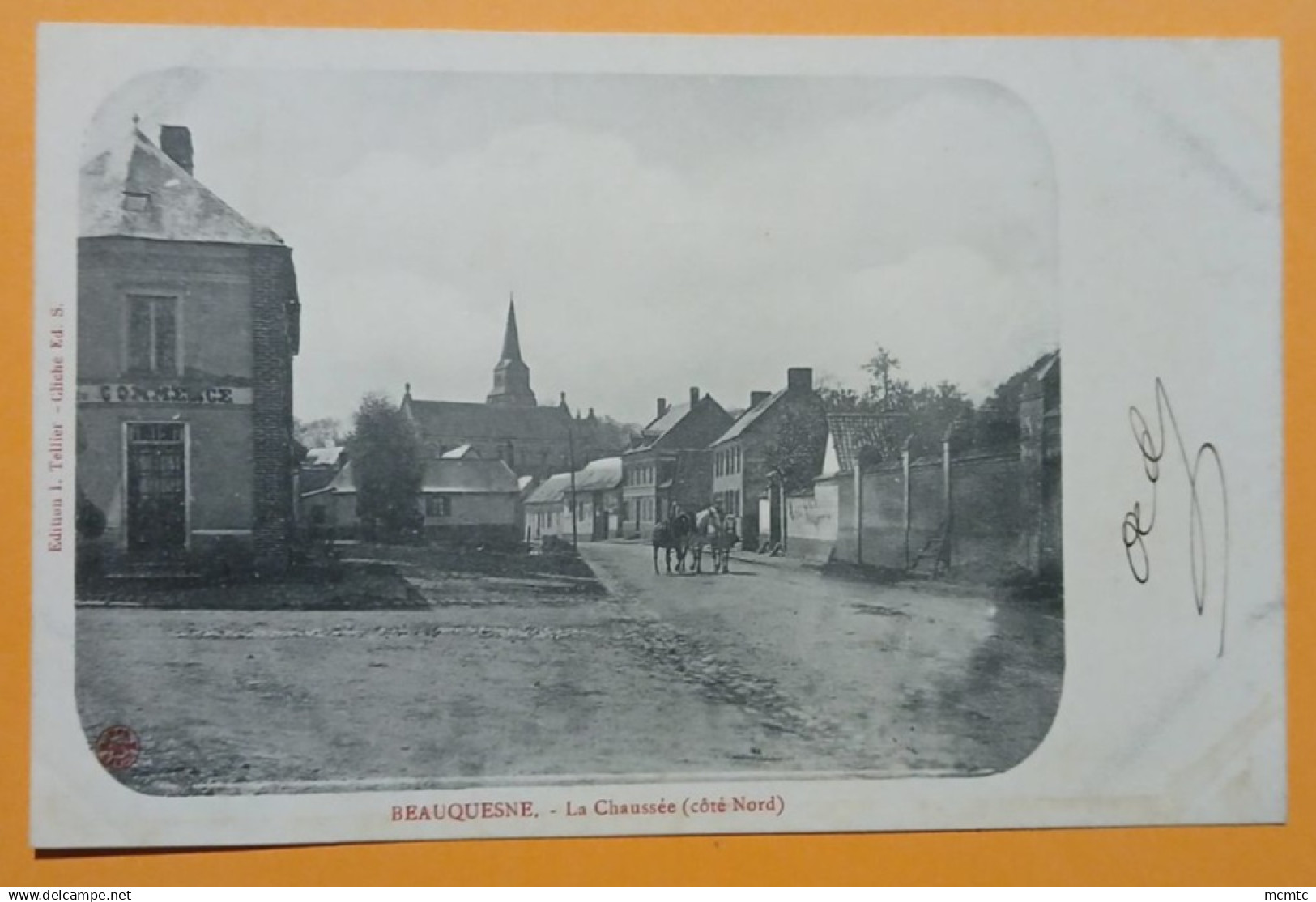 CPA décollée  - Beauquesne - La Chaussée (côté Nord )