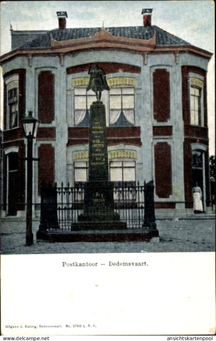 CPA Dedemsvaart Overijssel Niederlande, Postamt, Denkmal