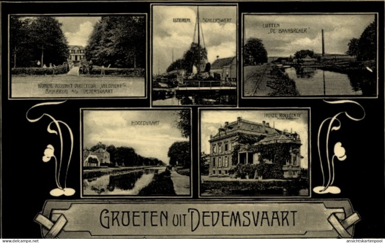 CPA Dedemsvaart Overijssel Niederlande, Scheepswert, Hoofdvaart