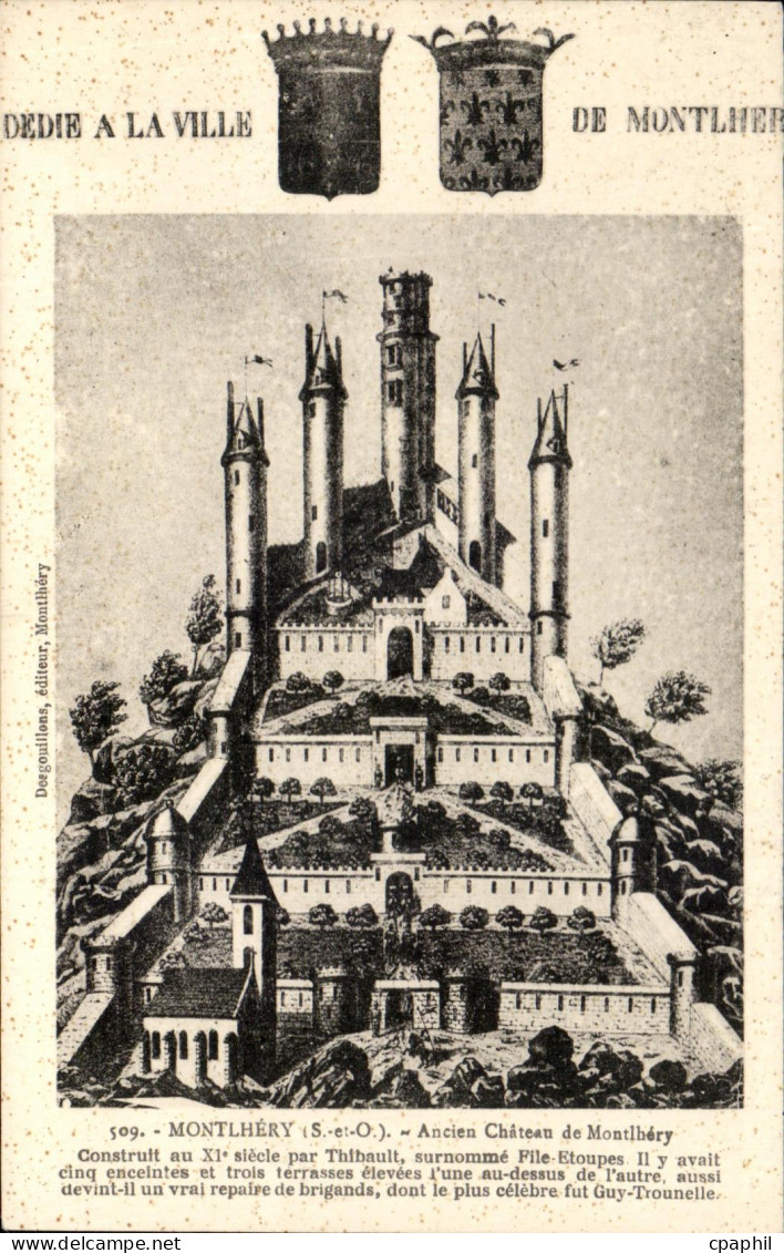 CPA Dedie A La Ville De Montlhery Montlhery Ancien Chateau De Montlhery