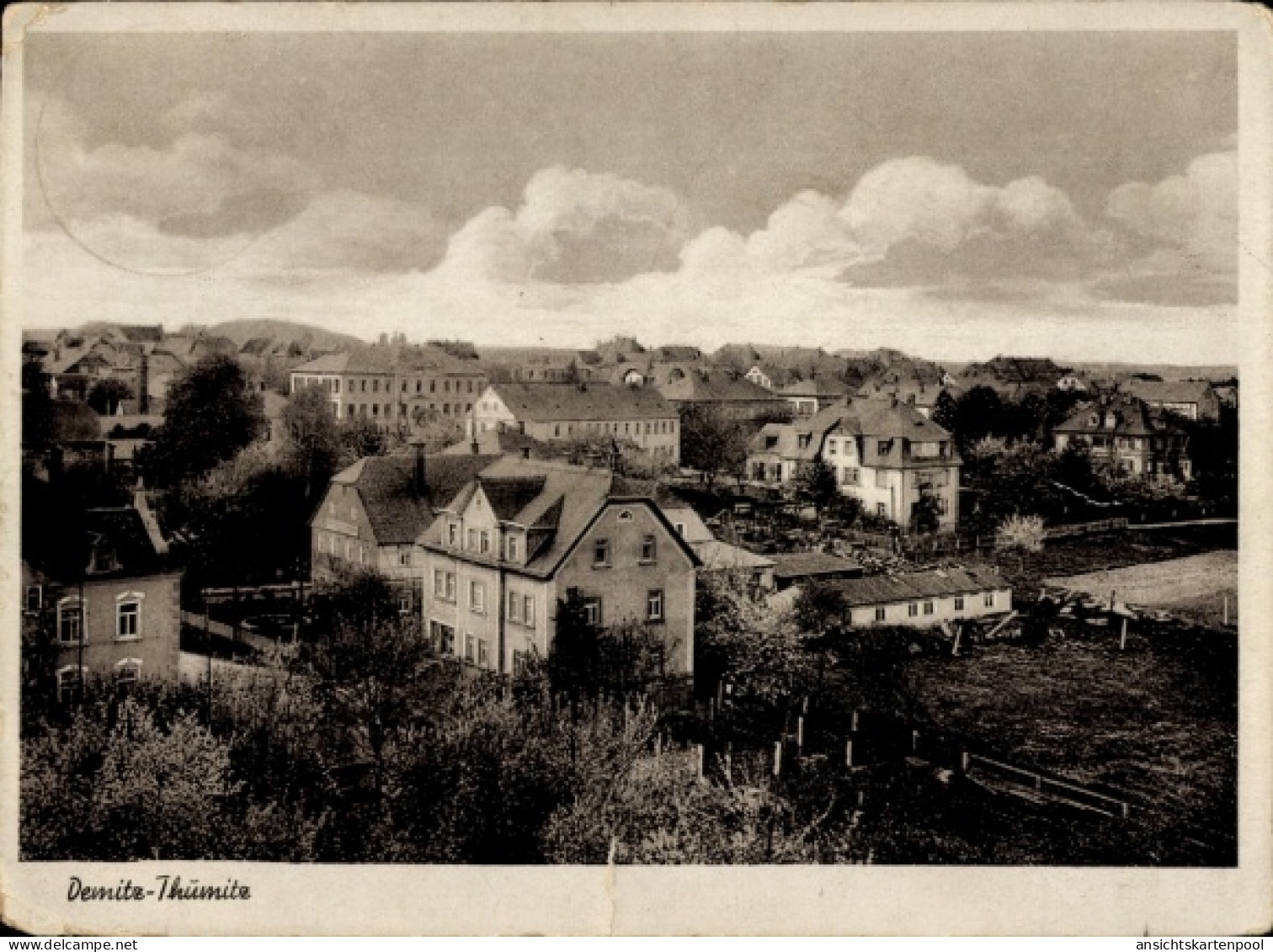 CPA Demitz Thumitz in Sachsen, Teilansicht