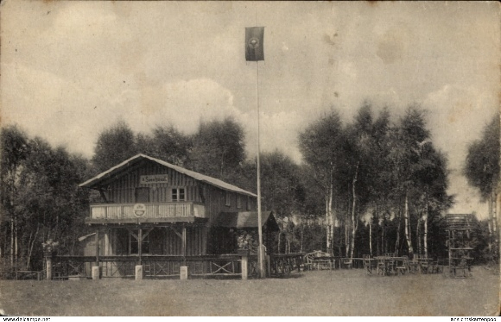 CPA Demitz-Thumitz, Sonnenhäusel, Fahne