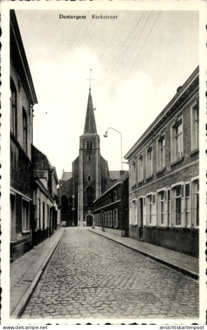 CPA Dentergem Denterghem Westflandern, Kirchstraße