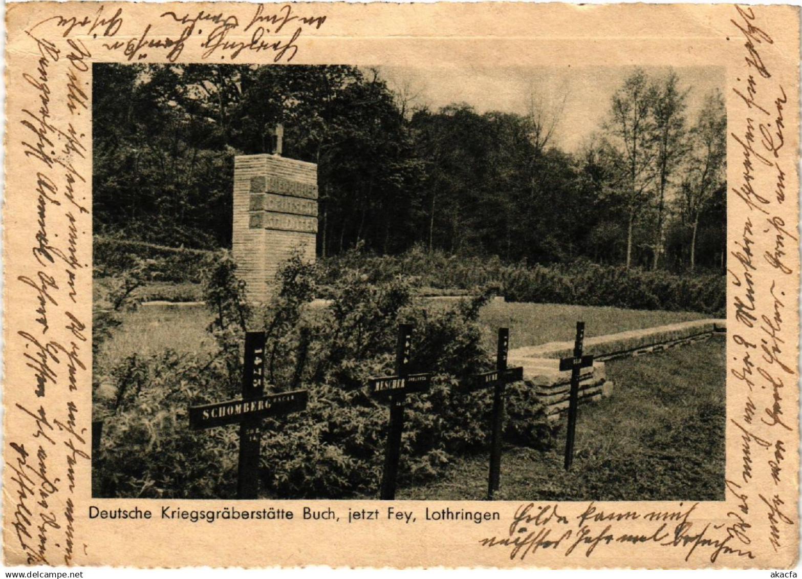 CPA Deutsche Kriegsgraberstatte Buch jetzt Fey Lothringen (393406)