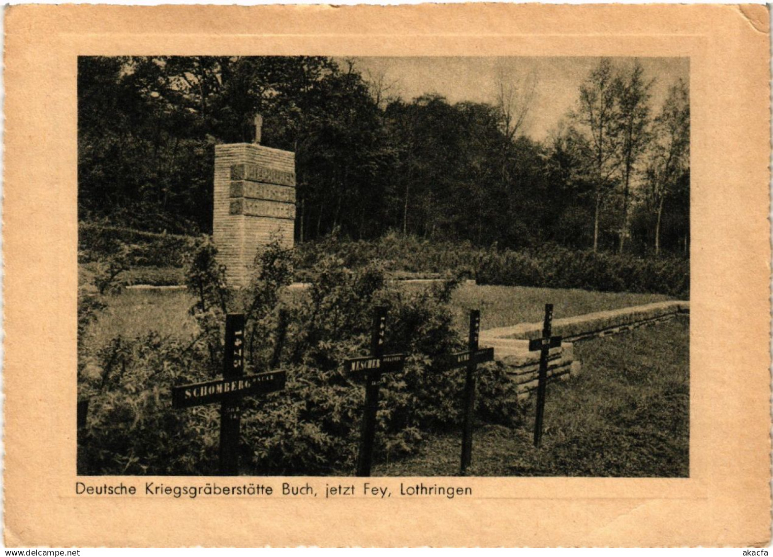 CPA Deutsche Kriegsgraberstatte Buch jetzt Fey Lothringen (393407)