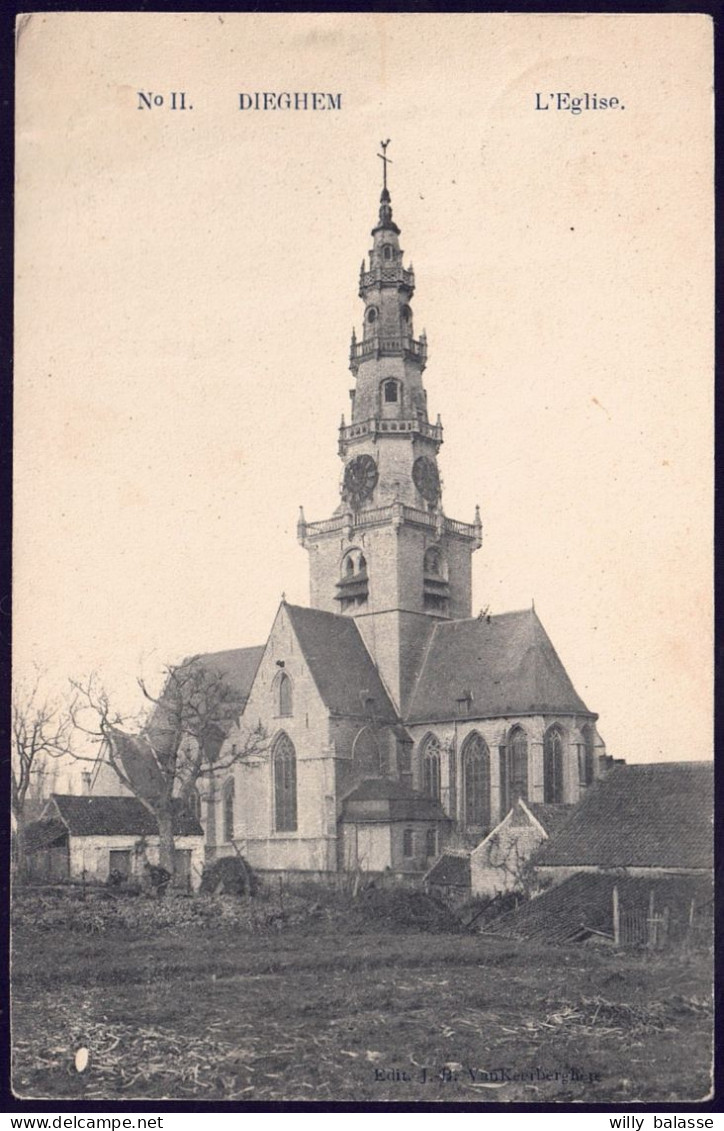 +++ CPA - DIEGEM - DIEGHEM - Eglise - 1909  //