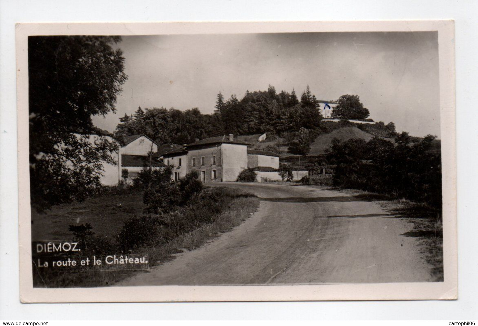- CPA DIÉMOZ (38) - La route et le Château -